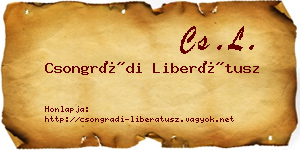 Csongrádi Liberátusz névjegykártya